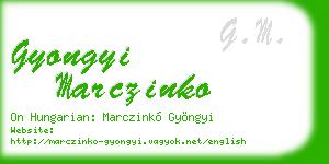 gyongyi marczinko business card