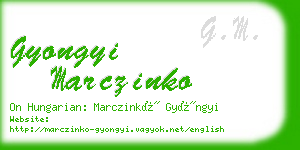 gyongyi marczinko business card